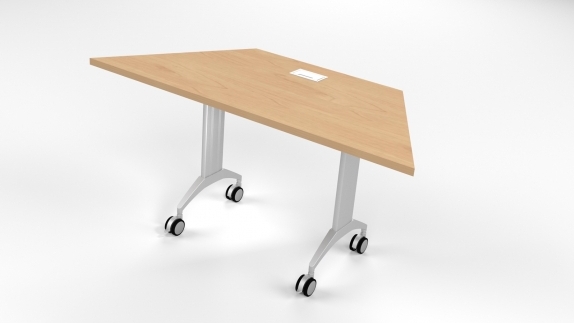 LINK Table with grommet on kensington maple color laminate top