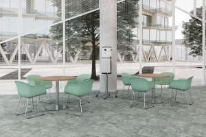 Air Purification System on Sienna Mobile Stand and Bistro Tables