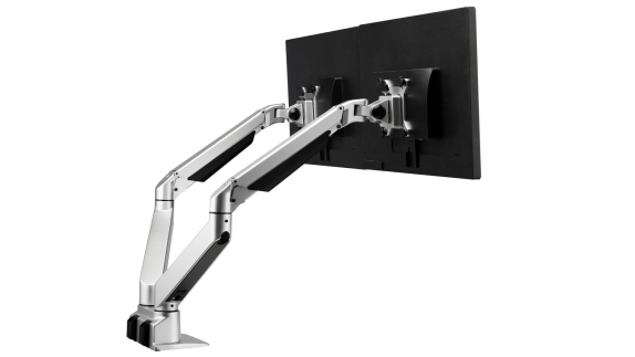 Adjustable Dual Monitor Arm, Two Monitors