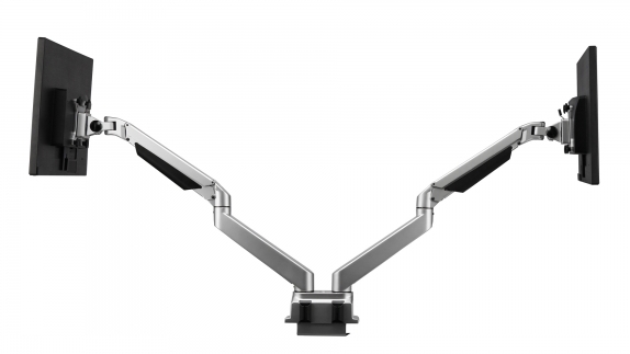 Adjustable Dual Monitor Arm, Two Monitors
