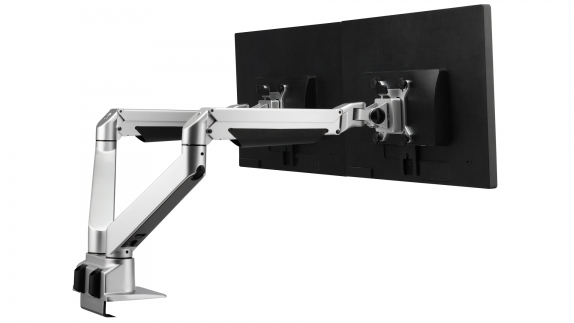 Adjustable Dual Monitor Arm, Two Monitors