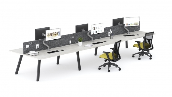 Aim EZ Desking 6-pack with 14" PET Screens