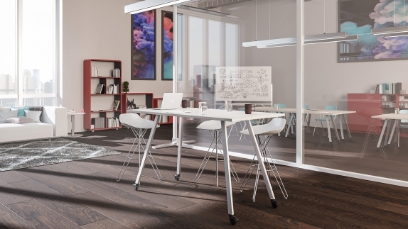 Collaboration tables are offered in a wide range of sizes