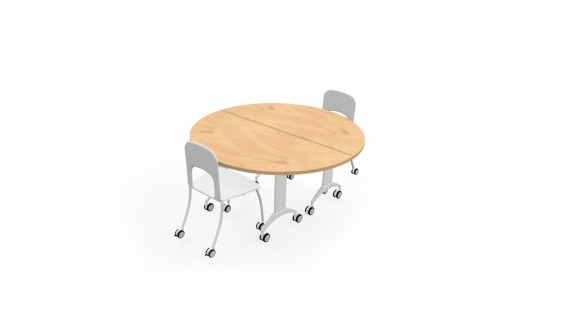 LINK Table configuration with two half round tables