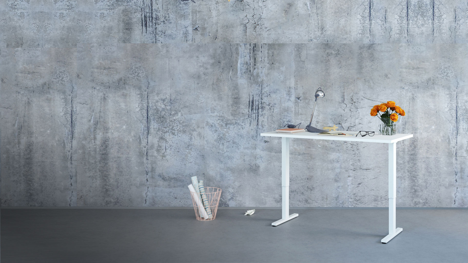 Liberty Electric Table with White Base