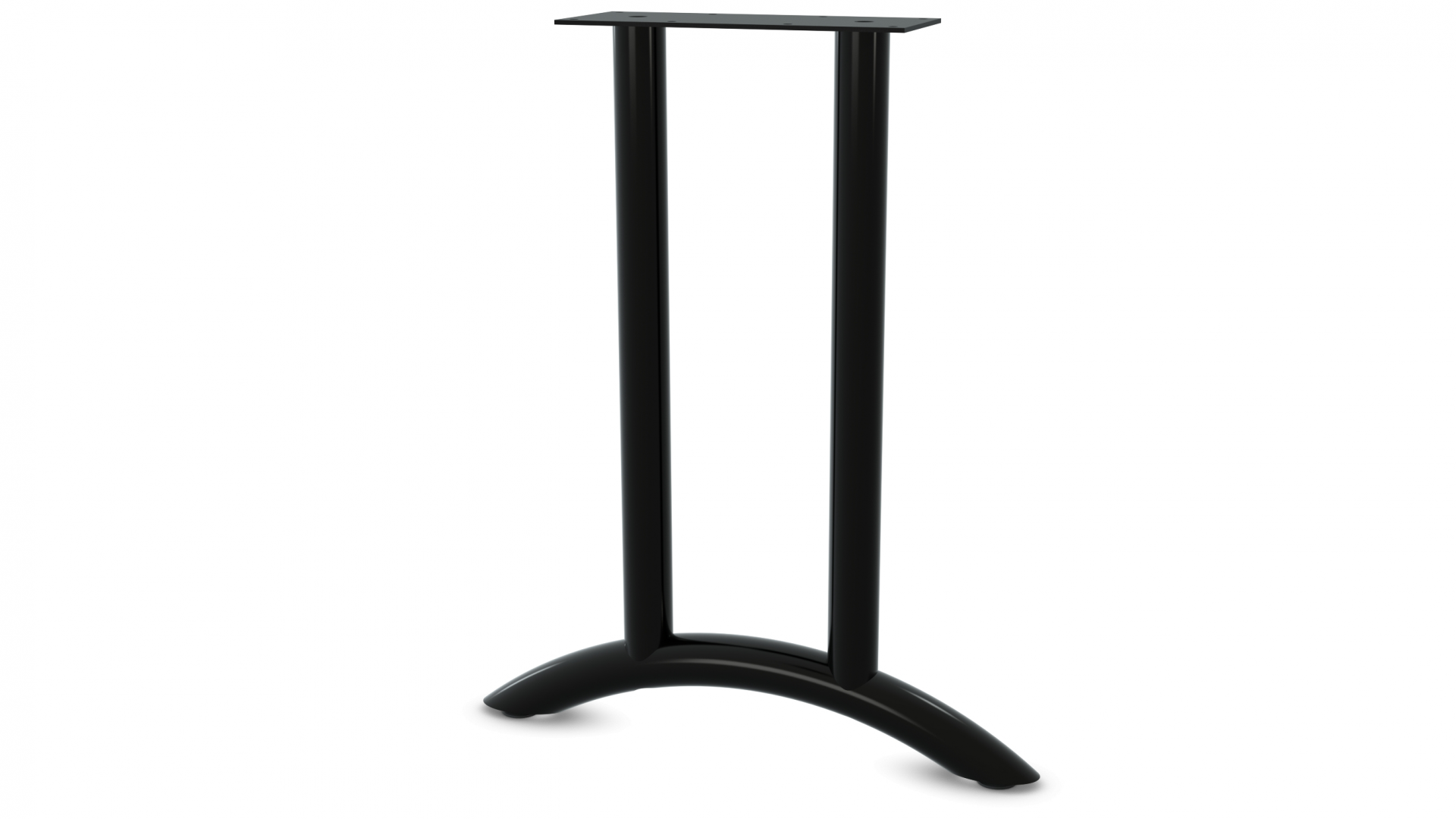 Arched Dual Column T-Leg - Black