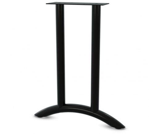 Arched Dual Column T-Leg - Black