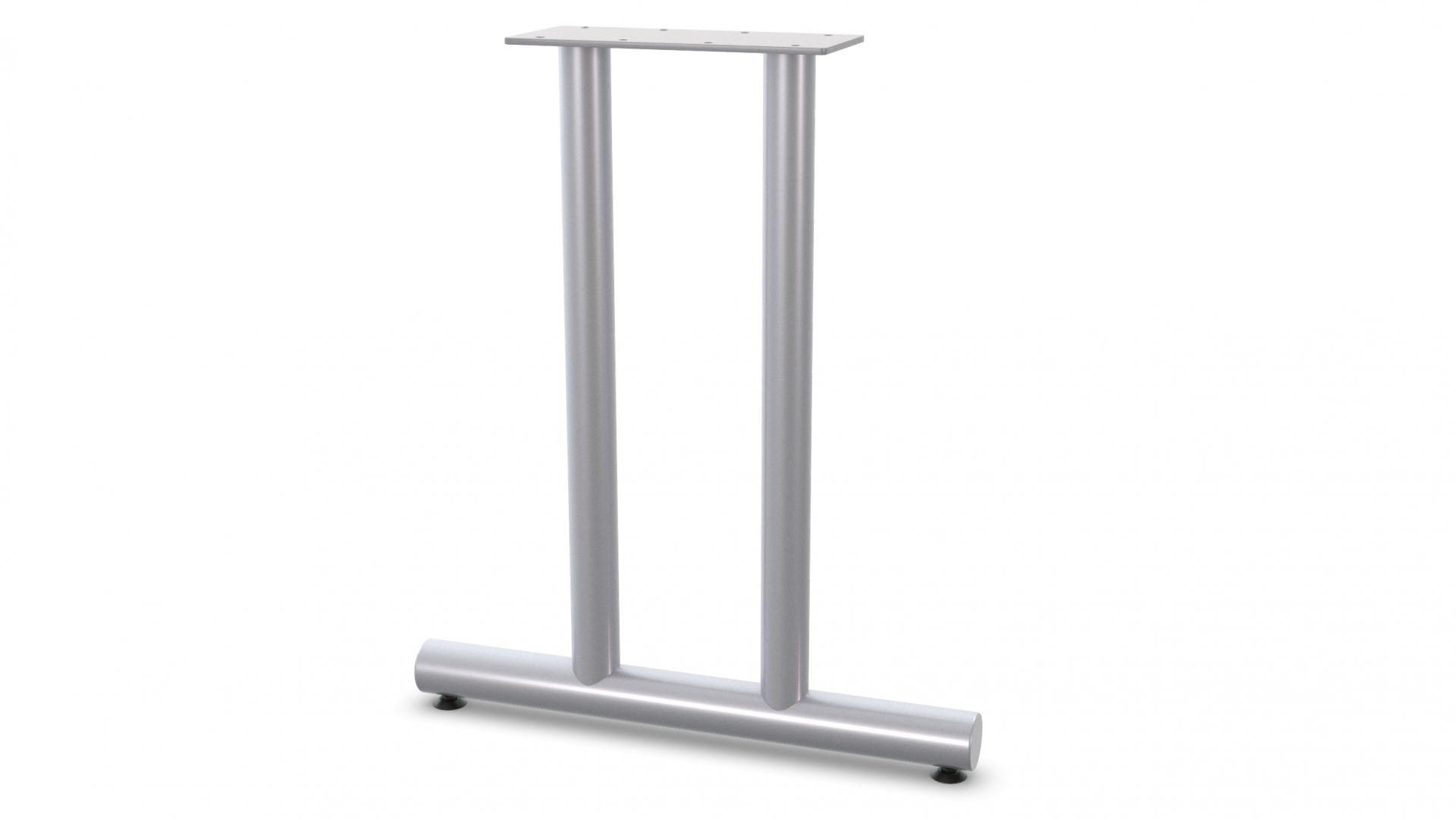 Dual Column T-Leg - Metallic Silver