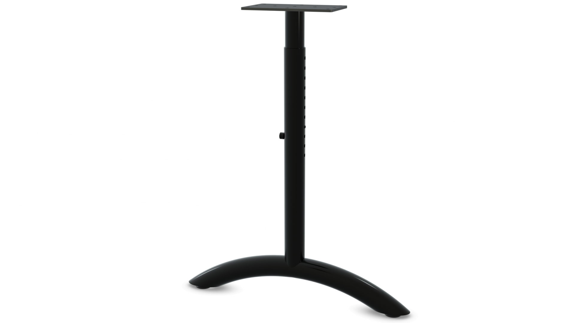 Arched T-Leg - Spring Clip Height Adjustable - Black