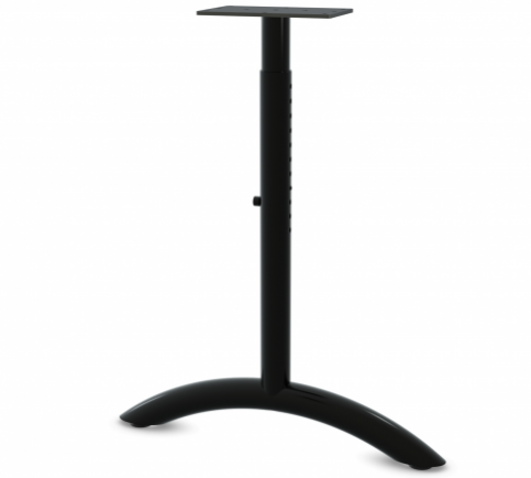 Arched T-Leg - Spring Clip Height Adjustable - Black