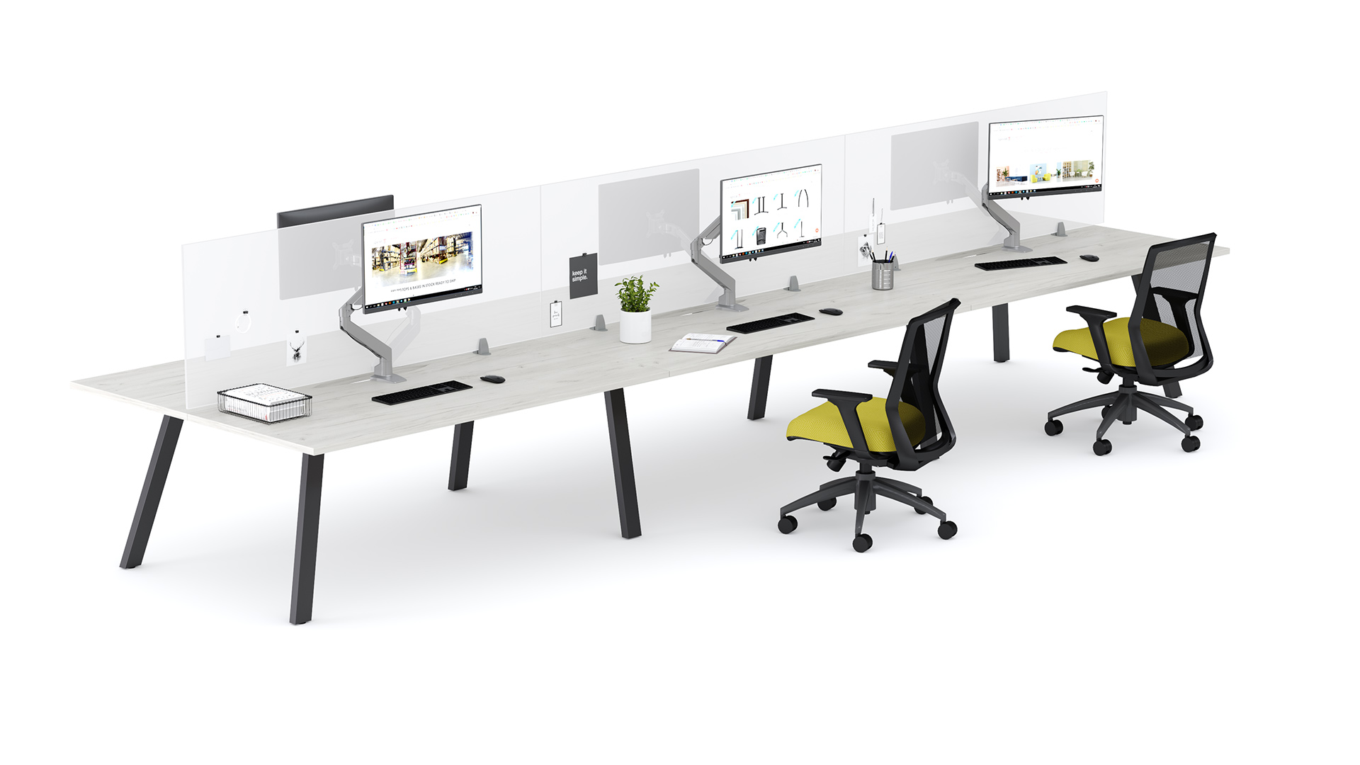 Aim EZ Desking with Acrylite Screen