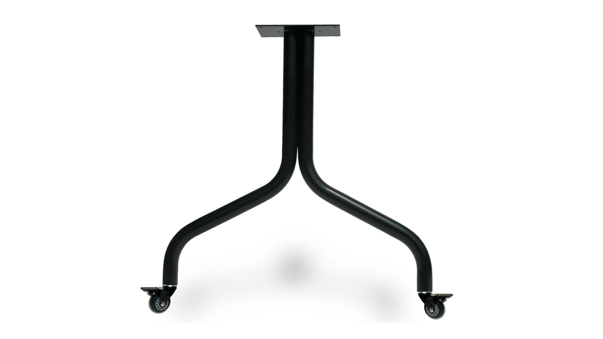 dual column y leg with skate casters