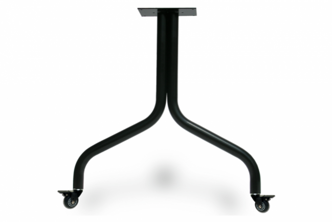 dual column y leg with skate casters