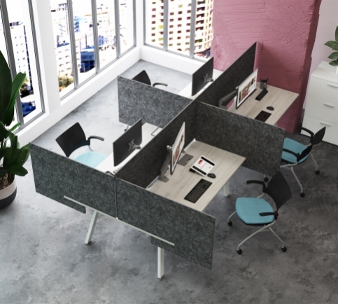 Aim EZ Desking with Sliding Dividers