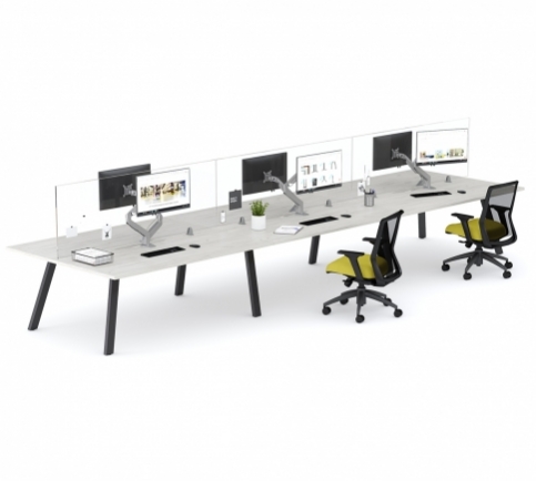 Aim EZ Desking with Plexiglass Screens