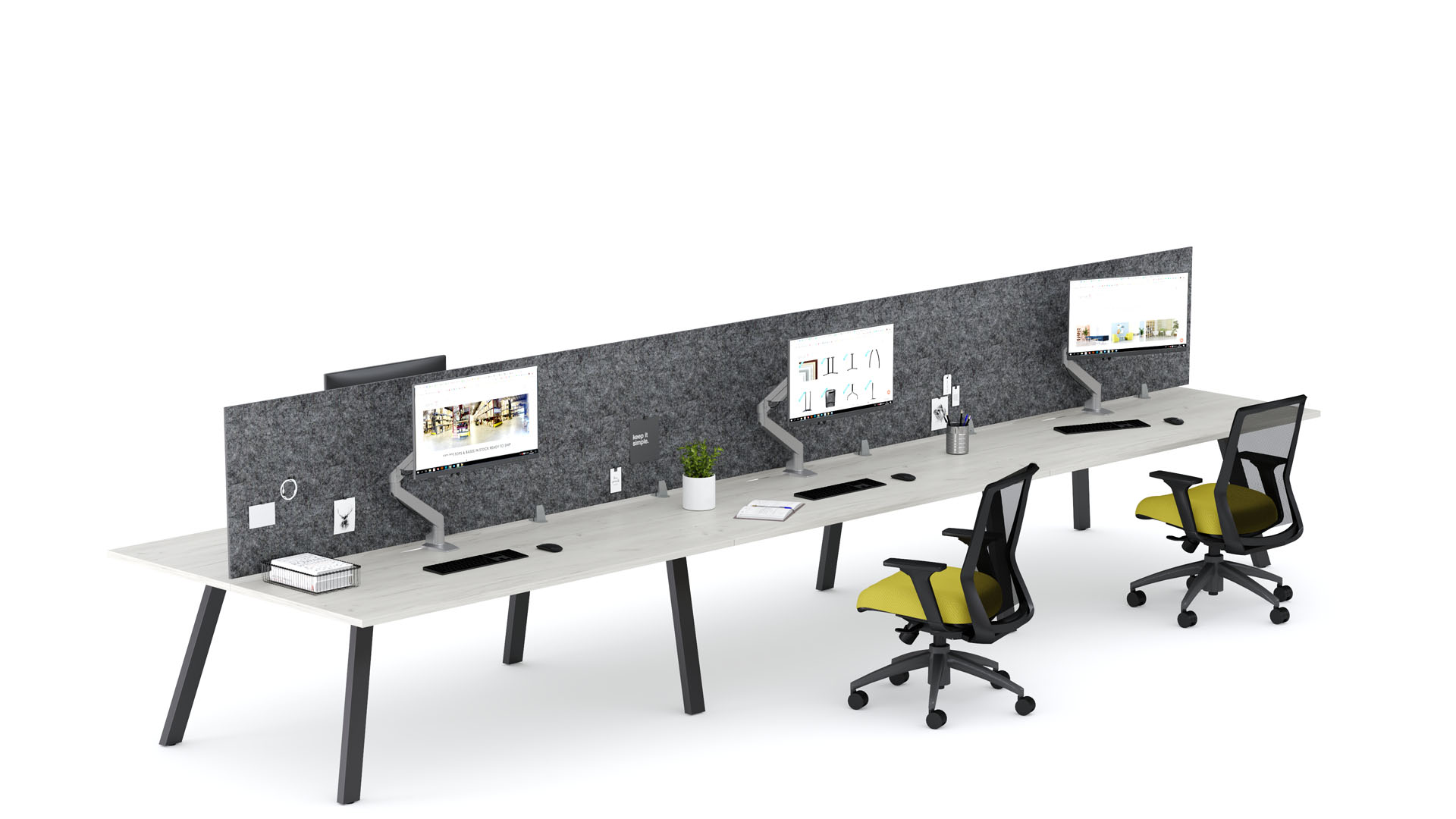 Aim XL EZ Desking with PET Screens