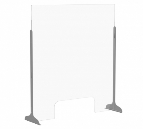 Free-Standing SafeⓉ Screen with Metal Supports